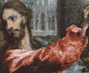 Detail of  The Christ is driving businessman in the fane
